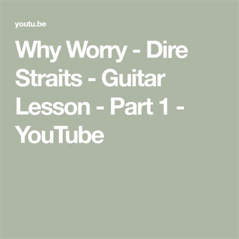 Image result for Why Worry Guitar Lesson