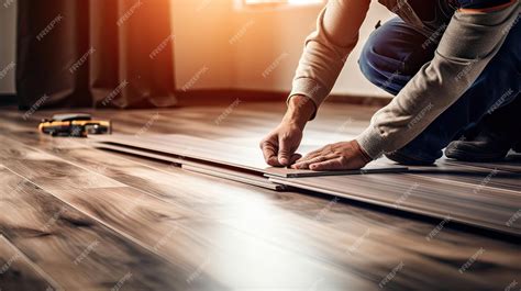 Premium AI Image | Laminate installation flooring upgrade skilled labor ...
