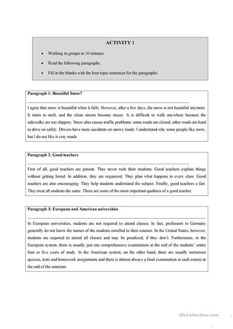 Image result for Topic Sentence Words