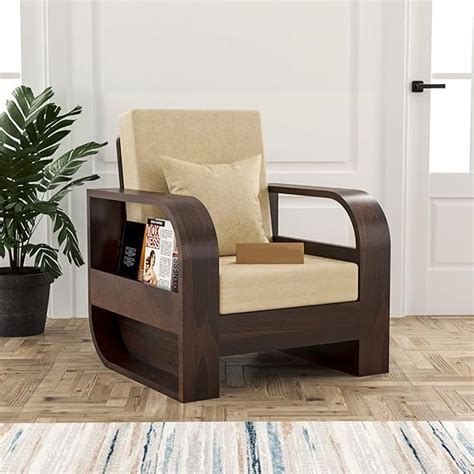 MURARAKA ART Sheesham Wood 1 Seater Sofa Set for Living Room Home ...