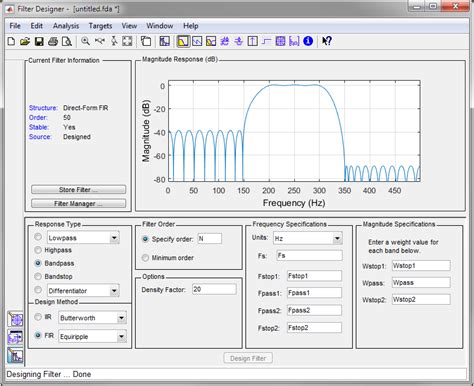 Image result for Filter Design MATLAB