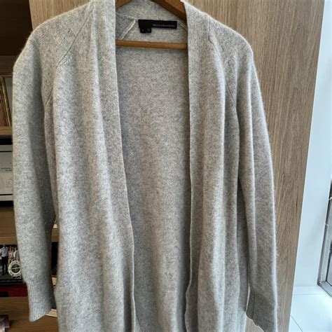 Grey cashmere cardigan - Depop