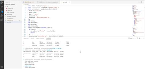 Employee Tracker Java 的图像结果