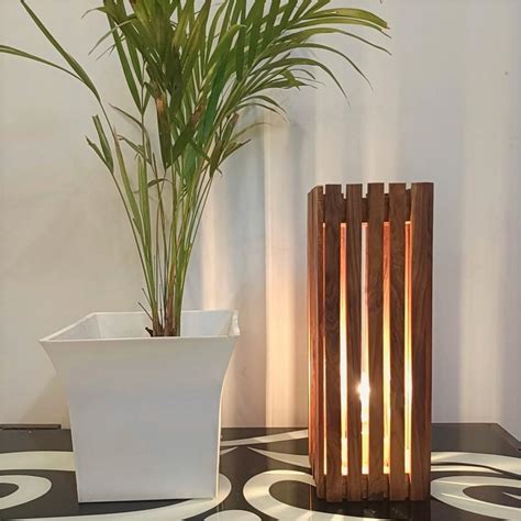 TEAKWOODKART - Modern Wooden Decorative Floor Corner Lamp |TWK_LF001 ...