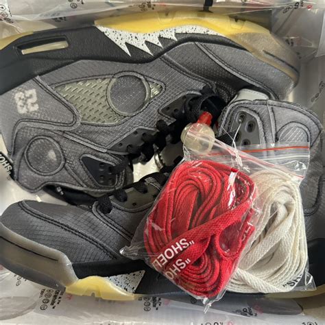 Off-white Jordan 5s Muslin 8.5 in Men 100% authentic... - Depop