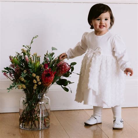 Coco Ivory Baby Girls Party Dress with Tights - Coccolino