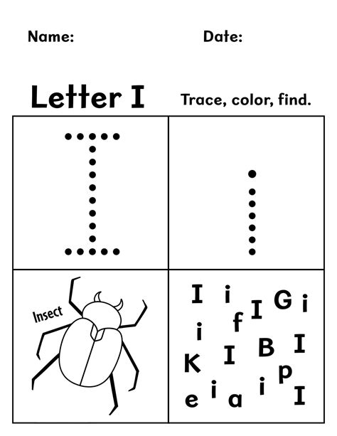 Free Letter I Worksheets for Preschool! ⋆ The Hollydog Blog in 2024 ...