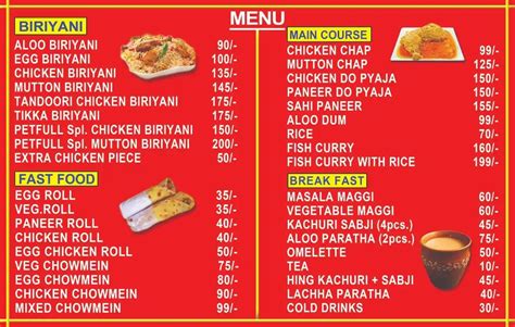 Menu of Petfull, New Town, Kolkata