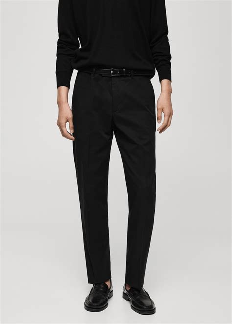 Regular-fit cotton trousers - Men | MANGO United Kingdom