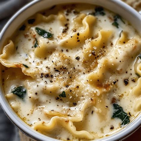 Best Creamy Alfredo Lasagna Soup Recipe to Try - Julia Glam