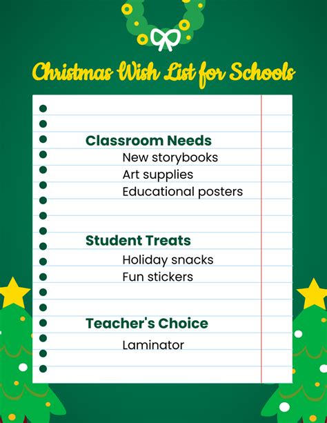 Free Christmas Wish List Templates, Editable and Printable