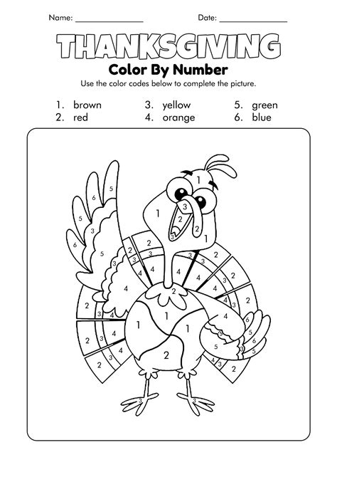 14 Thanksgiving Number Worksheets - Free PDF at worksheeto.com