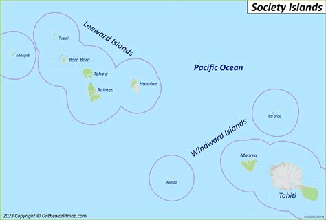 Society Islands Map | French Polynesia | Detailed Maps of Society Islands