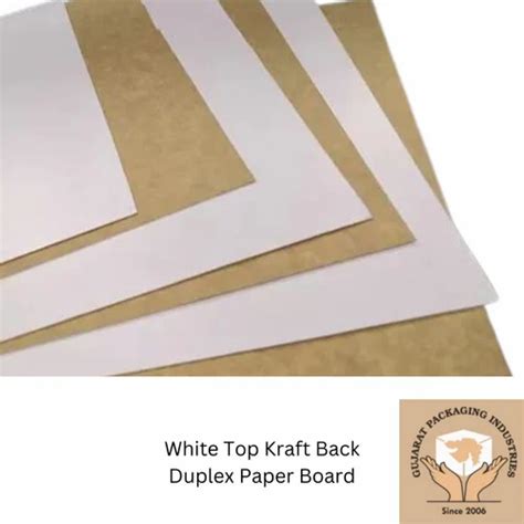 White Top Kraft Liner - White Top Kraft Back Duplex Paper Board ...