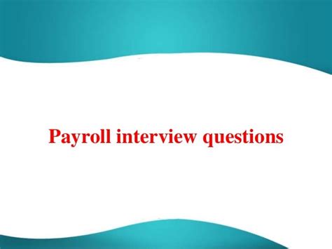 Image result for Competency Based Interview Questions Payroll