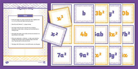 Algebra Snap Game