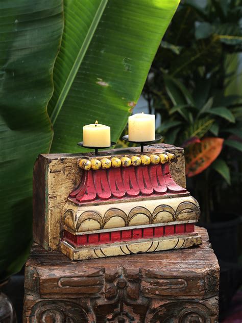 Wooden Pillar Holder for 2 Candles – Revive Home