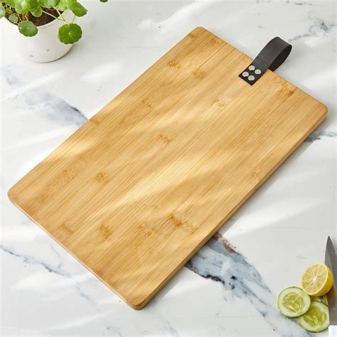Buy Chef Special Bamboo Chopping Board with Leather Handle from Home ...