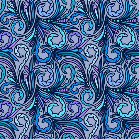 Seamless oriental pattern with multicolored elements on a gray ...