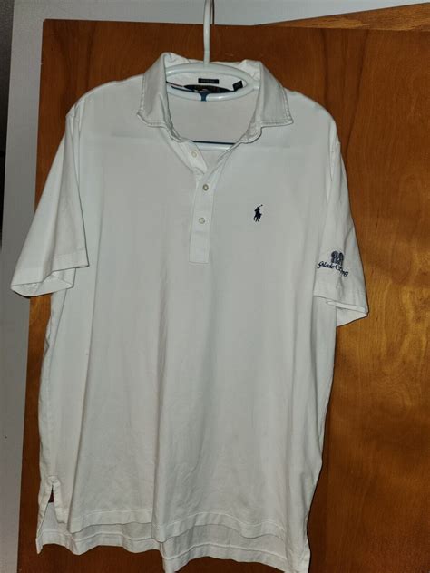 Ralph Lauren Mens Golf Polo Shirt White Short Sleeve … - Gem