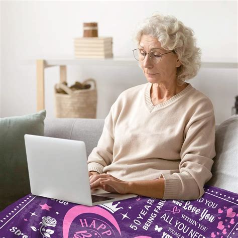 Buy 50th Birthday Gifts for Women Blanket Happy 50th Birthday ...