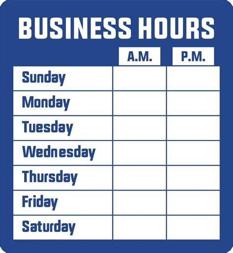 Hours Of Operation Template Microsoft Word - KAESG BLOG