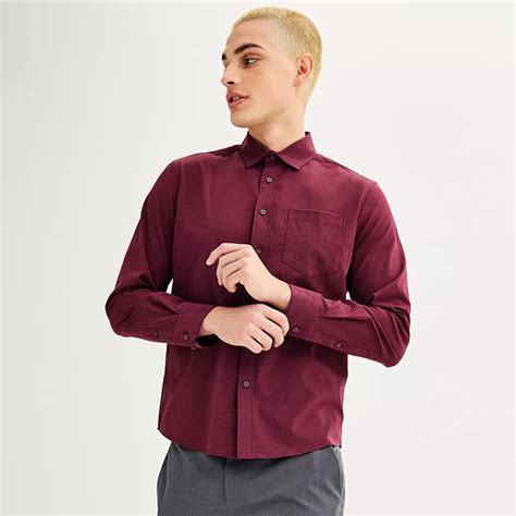 Men's FLX Tech Mesh Standard-Fit Long Sleeve Button-Down