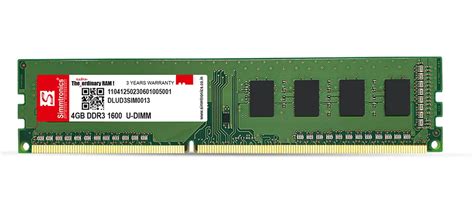 SIMMTRONICS RAM 4GB DDR3 Desktop | SR COMPUTERS