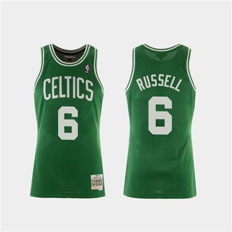 Camisa 1962NBA Boston Celtics Camiseta Bill Russell Jersey Mitchell ...