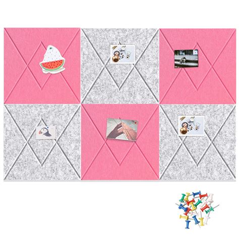 Buy HyFanStr Felt Large Pin Board 30x30cm, Decorative DIY Notice Board ...