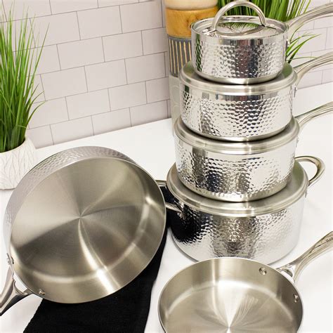 Stainless Steel // Tri-Ply Cookware 10-Piece set // Hammered - BergHOFF ...
