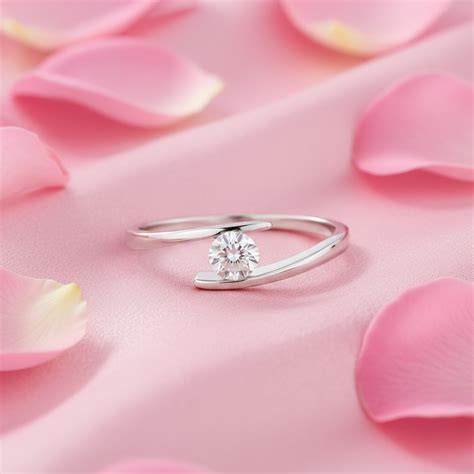 The One I Choose Solitaire Rhodium Plated Ring (Adjustable) – Zavya