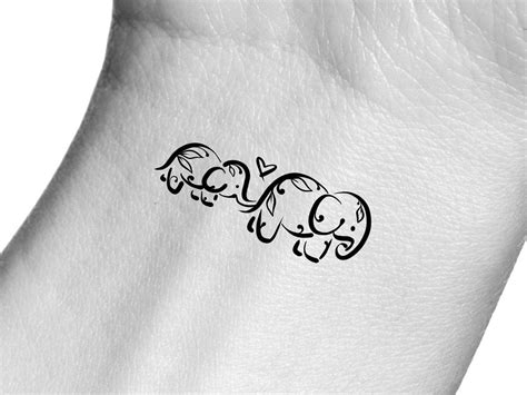 Elephants Mother Daughter Family Temporary Tattoo - Etsy | Tattoos for daughters, Baby tattoos ...