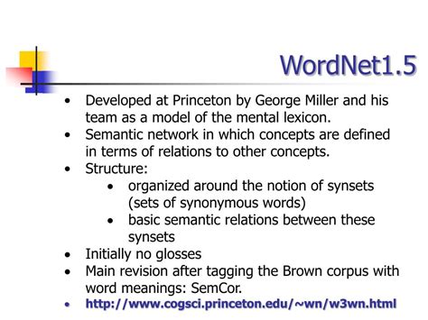 Image result for WordNet Definition