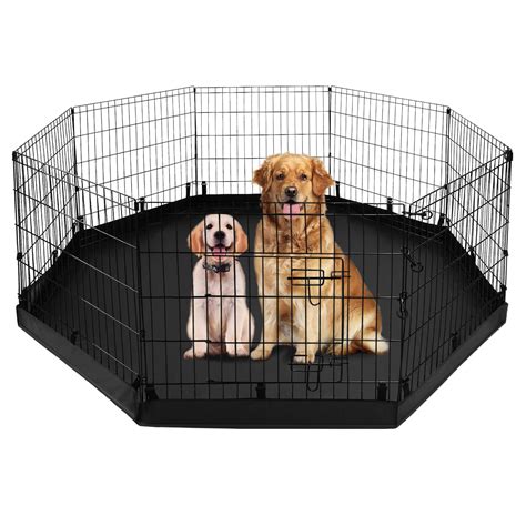 PJYuCien Dog Playpen - Metal Foldable Dog Exercise Pen, Pet Fence Puppy ...
