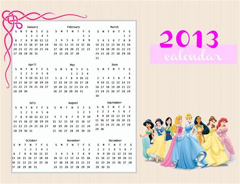 Free Printable 2013 Calendar For Kids ~ Parenting Times