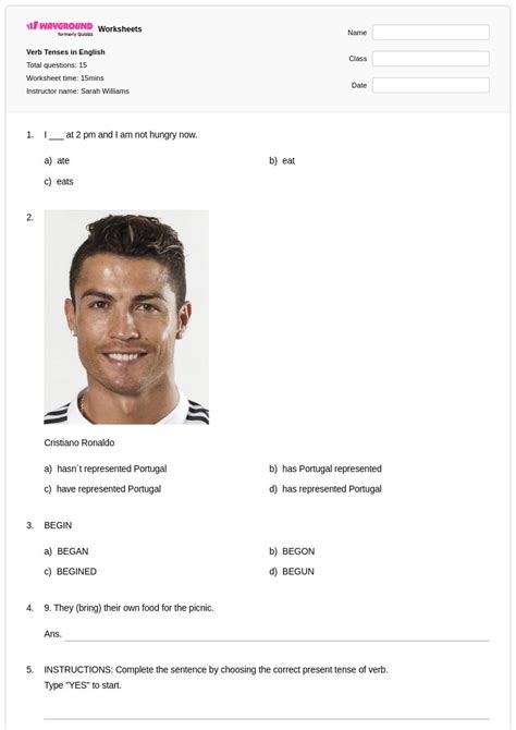 50+ Verb Tenses worksheets for Class 10 on Wayground | Free & Printable