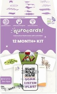 my little genie Smart Qurocards 12 Month+ Kit (Set of 12) Flashcards ...