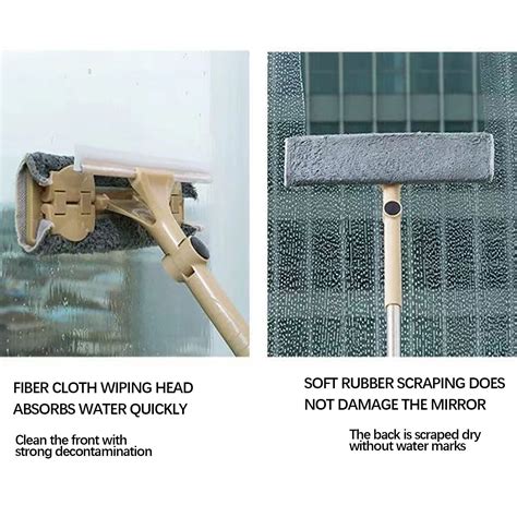 WREESH Window Cleaner 2 In 1 Rotatable Window Cleaning Tool Kit With ...