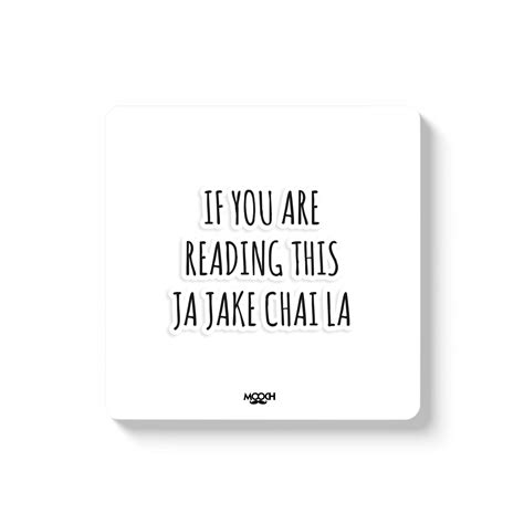 Buy Mooch Magnetic Coaster - Jaa Jaake Chai La