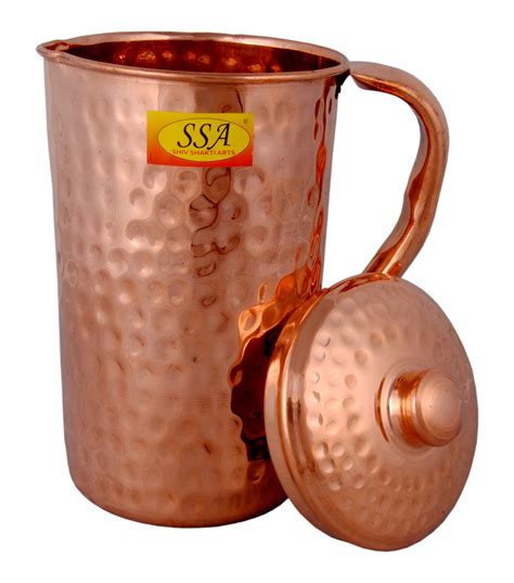 Shinee Hammer Luxury Design Pure Copper Jug / Pitcher - (Capacity = 1 ...