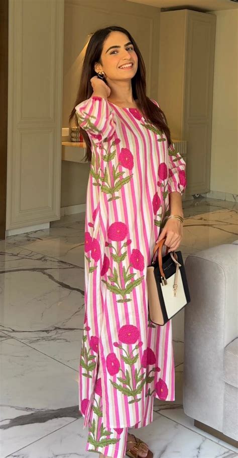 Hand block printed pure cotton co-ord set – Eraya