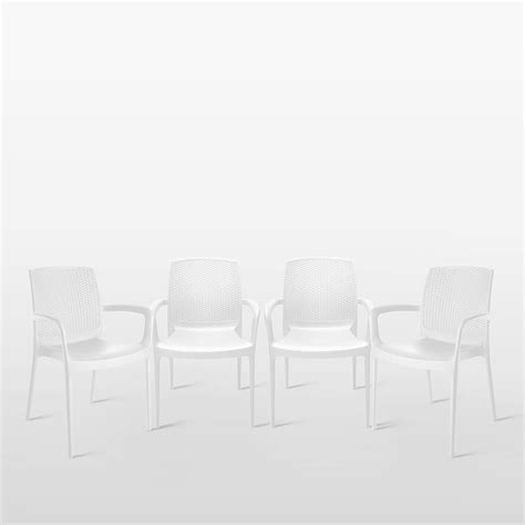 Buy Green Boheme Stackable Indoor-Outdoor Armchairs with Rattan Back ...