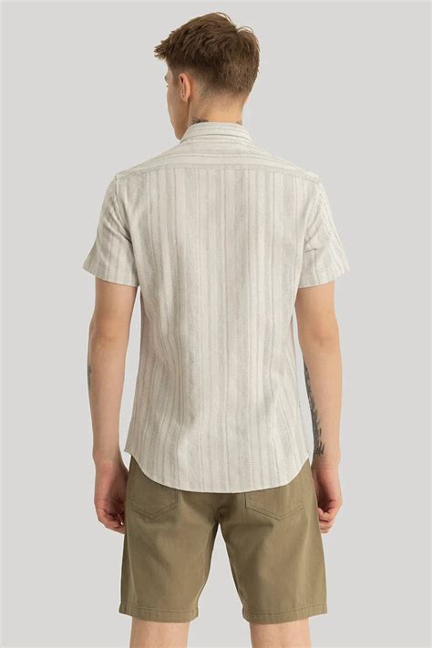 Buy Men's Echo Off White Stripes Shirt Online | Snitch – SNITCH