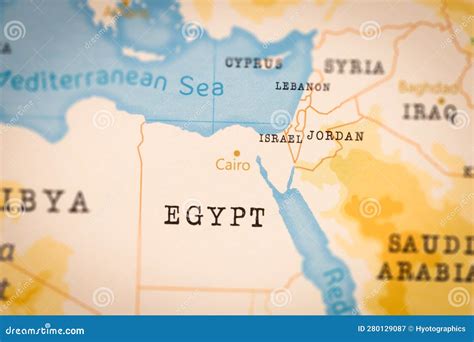 The Realistic Map of Cairo. Stock Image - Image of country, news: 280129087