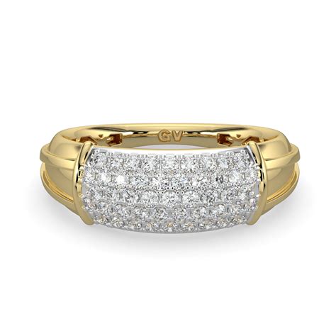 Five Row Diamond Ring-Yellow Gold – The Goldvine