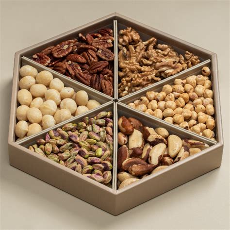 Exotic Roasted Nut Tray – 6 Handpicked Sugar-Free Nuts in Vegan Leather ...