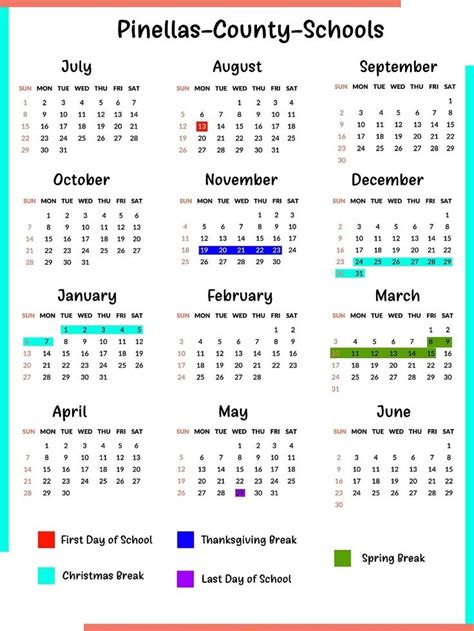 Pinellas County Schools 2024-2025 Calendar - Calendars 2025