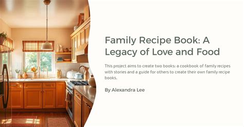Family Recipe Book: A Legacy of Love and Food