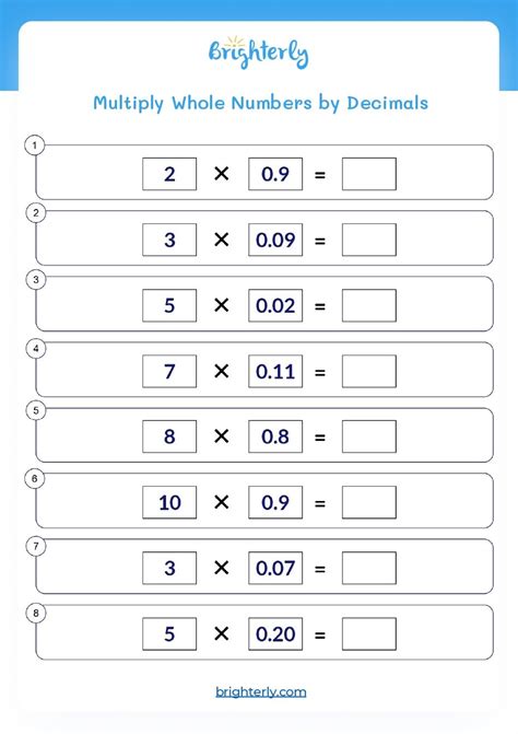 Image result for Multiplying with Decimals Worksheet